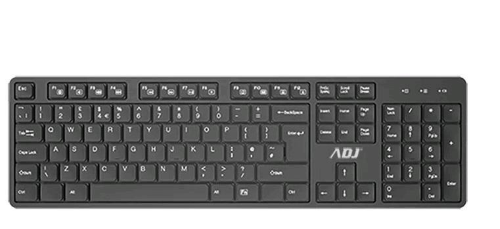 ADJ SILENT KEYBOARD 500-00037 TASTIERA WIRELESS SILENZIOSA ULTRA SLIM 105 TASTI LAYOUT ITALIANO NERO